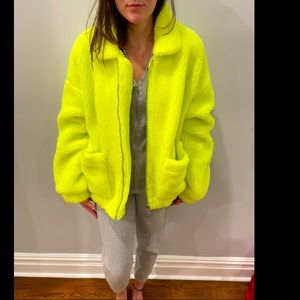 Teddy Bear jacket-lime NWOT